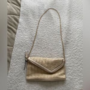 Urban Expressions Crossbody Woven Straw Clutch Bag
